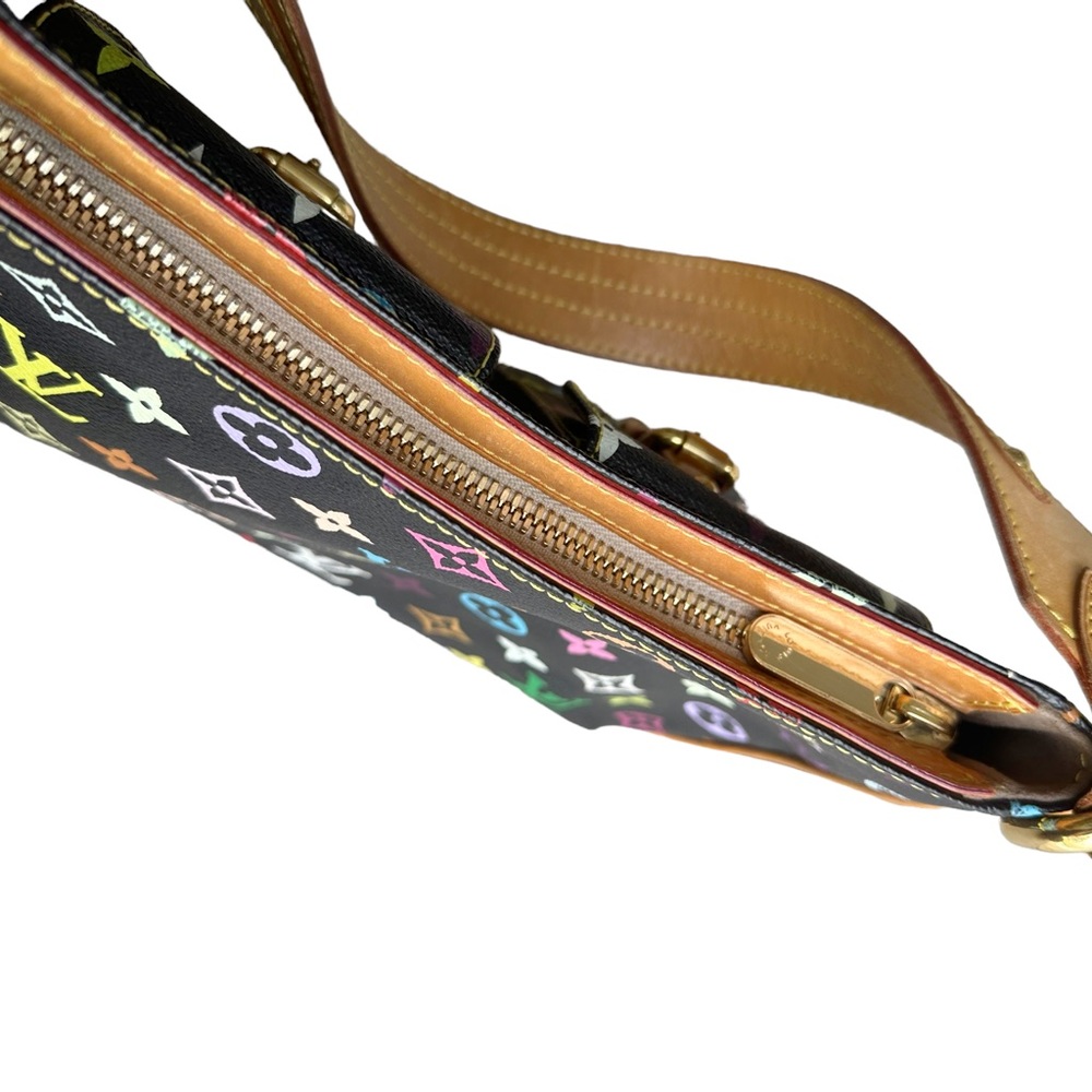 Authentic💕 Louis Vuitton PM shoulder bag black noir multicolor - Picture 14 of 14